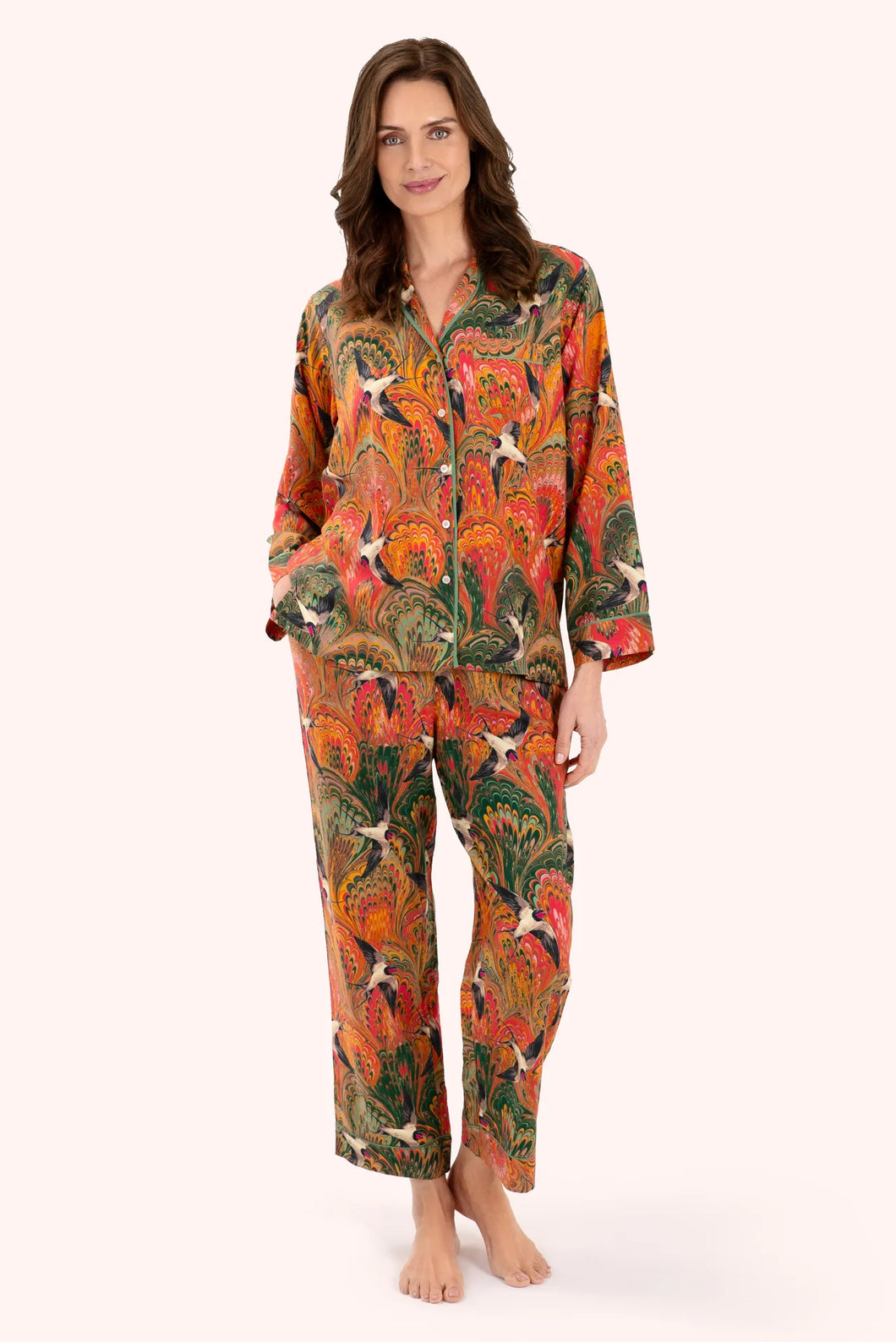 Powder - Super Soft Pyjamas in Marbled Swallow