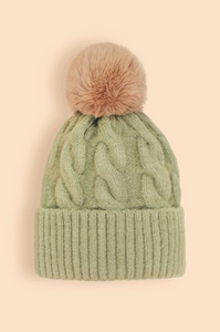 Powder - Svana Bobble Hat - Sage