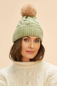 Powder - Svana Bobble Hat - Sage