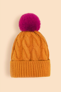 Powder - Svana Bobble Hat - Tangerine