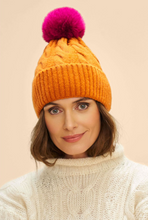 Load image into Gallery viewer, Powder - Svana Bobble Hat - Tangerine
