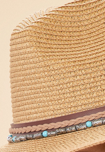 Load image into Gallery viewer, Powder - Thalia Hat With Embossed Beads - Caramel
