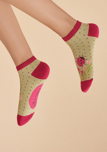 Powder - Trainer Socks - Ladybird Sage