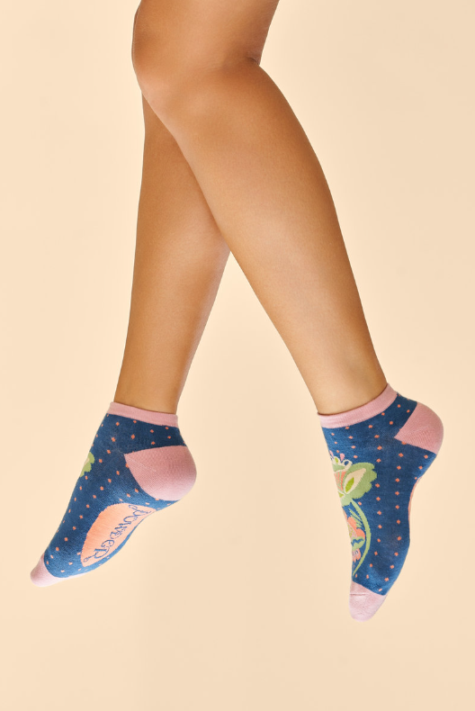 Powder - Trainer Socks - Scandinavian Stems Navy