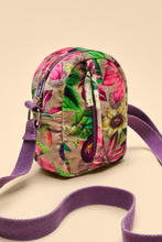 Load image into Gallery viewer, Powder - Velvet Crossbody Bag - Oversized Botanicals
