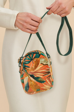 Load image into Gallery viewer, Powder - Velvet Crossbody Bag - Painted Palms
