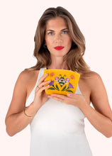 Load image into Gallery viewer, Powder - Velvet Mini Pouch in Brilliant Bumblebee
