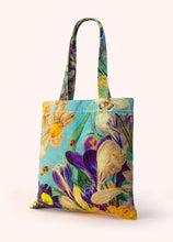 Load image into Gallery viewer, Powder - Velvet Tote Bag in Spring Flora
