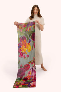 Powder -  Winter Iris Wool Wrap Scarf in Ice