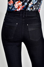 Load image into Gallery viewer, Robell - 51455 5448 Elena 5 Pocket Jean - Black 90
