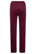 Load image into Gallery viewer, Robell - 52457 54363 Bella Needlecord Trousers - Aubergine 560
