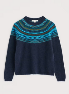 Sea Salt - Annik Jumper in Modernist Cyan Multi