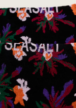 Load image into Gallery viewer, Sea Salt - Arty Trainer Socks in Roseland Blooms Onyx
