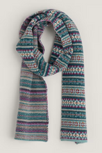 Load image into Gallery viewer, Sea Salt - Bright Line Scarf - Wheal Towan Seashore Mix
