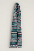 Load image into Gallery viewer, Sea Salt - Bright Line Scarf - Wheal Towan Seashore Mix
