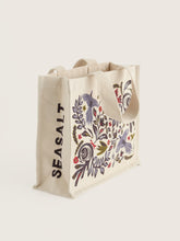 Load image into Gallery viewer, Sea Salt - Canvas Cute Bag in Folky Scene Dark Hellebore
