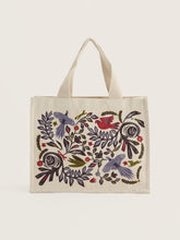 Load image into Gallery viewer, Sea Salt - Canvas Cute Bag in Folky Scene Dark Hellebore
