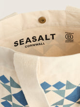 Load image into Gallery viewer, Sea Salt - Canvas Shopping Bag Stitched Stars Ligh
