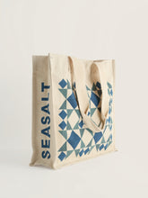 Load image into Gallery viewer, Sea Salt - Canvas Shopping Bag Stitched Stars Ligh
