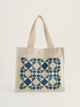 Load image into Gallery viewer, Sea Salt - Canvas Shopping Bag Stitched Stars Ligh
