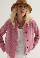 Load image into Gallery viewer, Sea Salt - Carnon Downs Jacket in Gingham Scarlet
