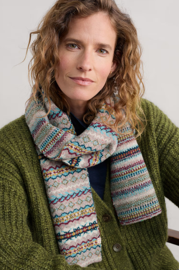 Sea Salt - Dreaming Tide Scarf - Harlyn Pink Grass Multi