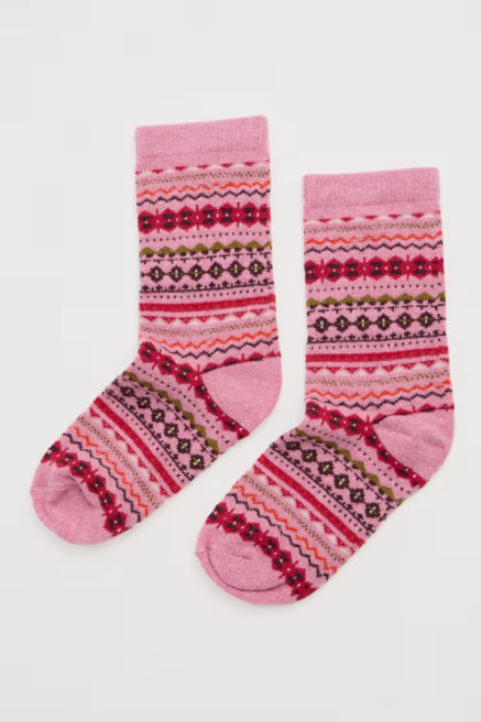 Sea Salt - Fair Isle Socks in Nerine Flora