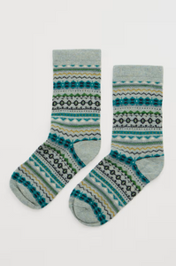 Sea Salt - Fair Isle Socks in Nerine Speedwell
