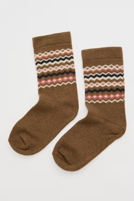 Sea Salt - Fair Isle Socks in Sonata Gully