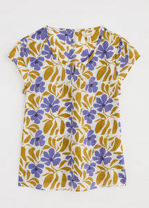 Sea Salt - Garden Gate Top in Leafy Floral Chalk Pear