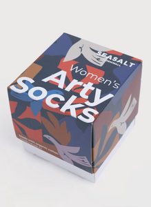 Sea Salt - Gift Box of 4 Arty Socks in Resting Bird Mix