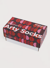 Load image into Gallery viewer, Sea Salt - Gift Box of 4 Geometric Arty Socks in Printmaker Mix
