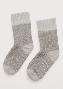 Sea Salt - House Socks in Aran Twist