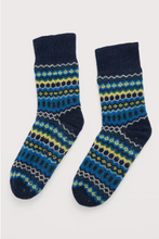 Load image into Gallery viewer, Sea Salt - House Socks in Modernist Teal Multi
