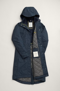 Sea Salt - Janelle Waterproof Coat - Squid Ink