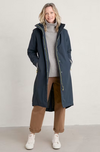 Sea Salt - Janelle Waterproof Coat - Squid Ink