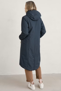 Sea Salt - Janelle Waterproof Coat - Squid Ink