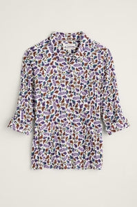 Sea Salt - Larissa Shirt - Sunlit Leaves Chalk