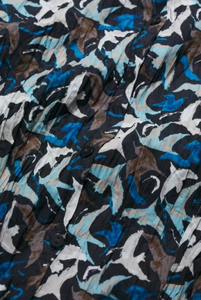 Sea Salt - Larissa Shirt in Swooping Birds Onyx