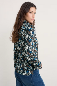 Sea Salt - Larissa Shirt in Swooping Birds Onyx