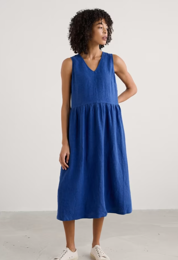 Sea Salt - Lowland Heather Dress in Bright Marine