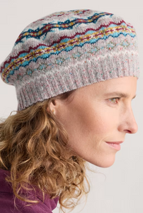 Sea Salt - Lundy Bay Beret - Harlyn Pink Grass Multi