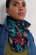 Load image into Gallery viewer, Sea Salt - May Garland Circle Scarf - Seaweed Bloom Maritime
