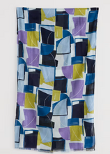 Load image into Gallery viewer, Sea Salt - May Garland Scarf in Block Shapes Bilberry
