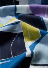 Load image into Gallery viewer, Sea Salt - May Garland Scarf in Block Shapes Bilberry
