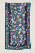 Load image into Gallery viewer, Sea Salt - May Garland Scarf - Bloom Border Dusky Jade
