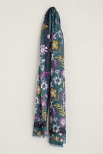 Load image into Gallery viewer, Sea Salt - May Garland Scarf - Bloom Border Dusky Jade
