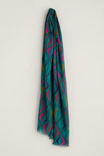 Load image into Gallery viewer, Sea Salt - May Garland Scarf - Festive Ribbons Dark Jade
