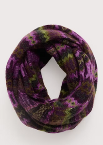 Sea Salt - Morning Cliff Snood in Modernist Grape Oak Mix