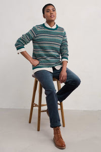 Sea Salt - Percella Cove Jumper - Wheal Towan Seashore Mix